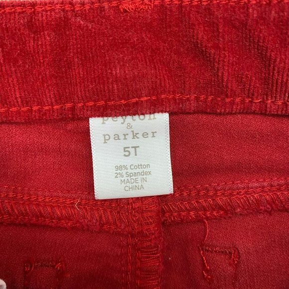 Payton & Parker Red Corduroy Adjustable Waist Pants Kids size 5T - Picture 4 of 8